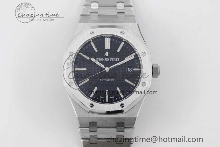 Royal Oak 41mm 15400 SS APSF 1:1 Best Edition Black Textured Dial on SS Bracelet A3120 Super Clone Supportive 4780