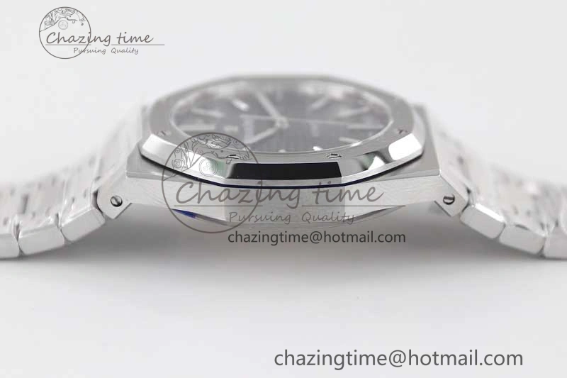 Royal Oak 41mm 15400 SS APSF 1:1 Best Edition Black Textured Dial on SS Bracelet A3120 Super Clone Supportive 4780