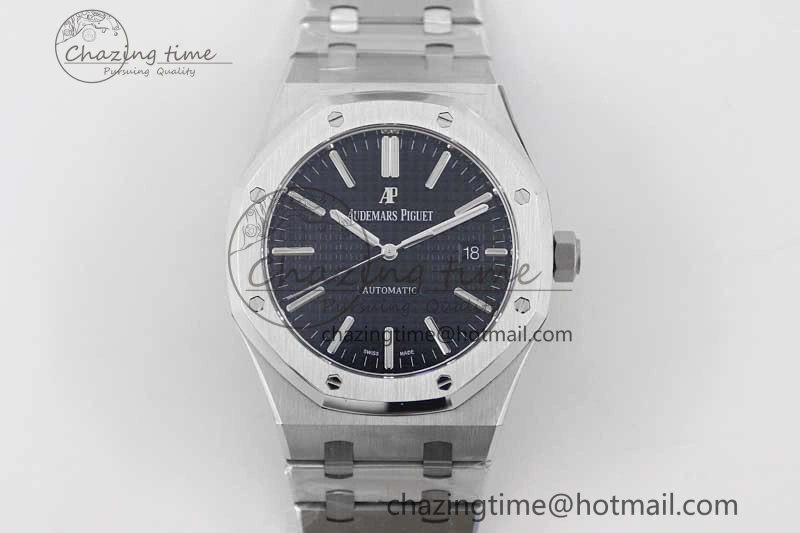 Royal Oak 41mm 15400 SS APSF 1:1 Best Edition Black Textured Dial on SS Bracelet A3120 Super Clone Supportive 4780
