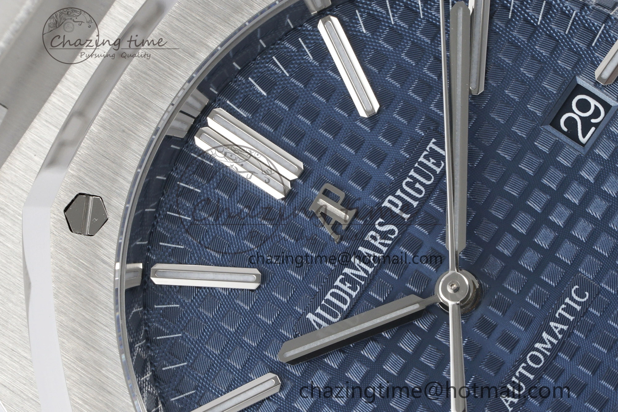 Royal Oak 41mm 15400 SS APSF 1:1 Best Edition Blue Textured Dial on SS Bracelet A3120 Super Clone V SunProtective 4726