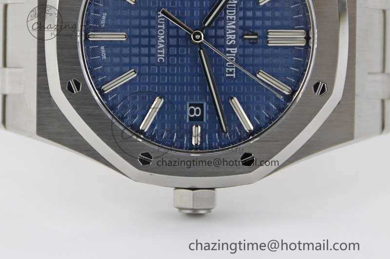 Royal Oak 41mm 15400 SS APSF 1:1 Best Edition Blue Textured Dial on SS Bracelet A3120 Super Clone Premium 4776