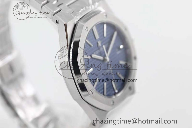 Royal Oak 41mm 15400 SS APSF 1:1 Best Edition Blue Textured Dial on SS Bracelet A3120 Super Clone Premium 4776