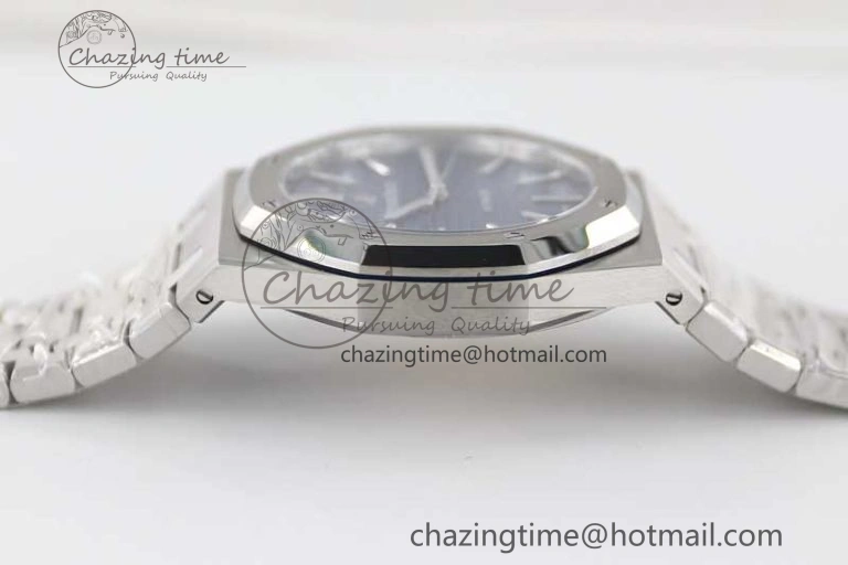 Royal Oak 41mm 15400 SS APSF 1:1 Best Edition Blue Textured Dial on SS Bracelet A3120 Super Clone Premium 4776