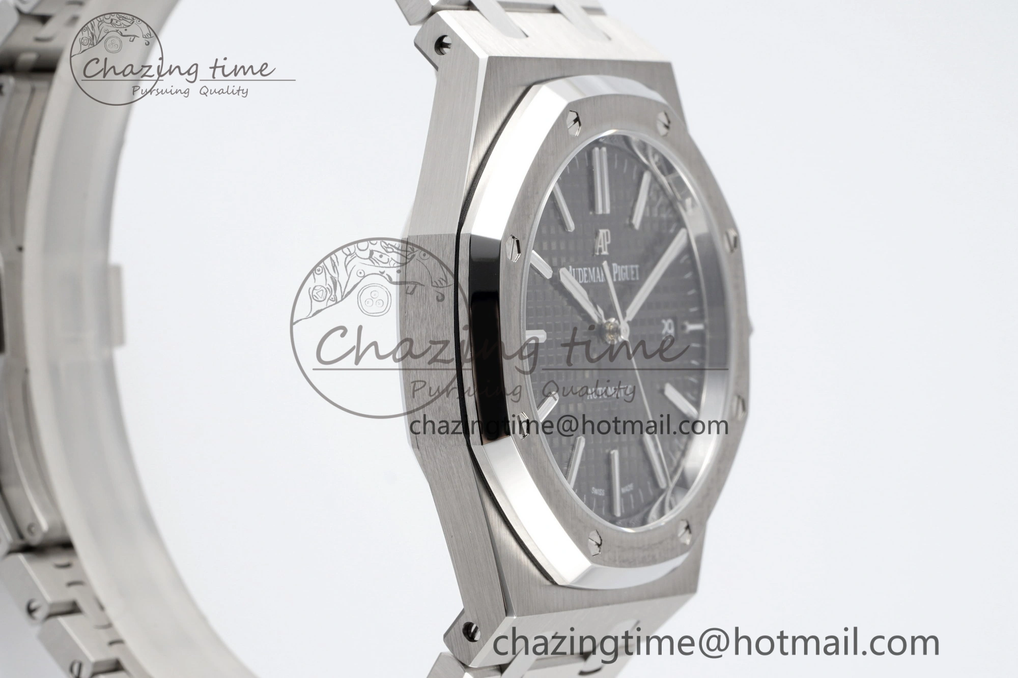 RelaxedFit Royal Oak 41mm 15400 SS APSF 1:1 Best Edition Gray Textured Dial on SS Bracelet A3120 Super Clone V 4730