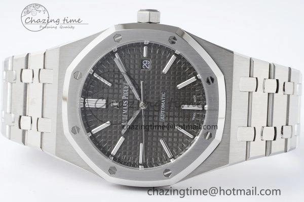 RelaxedFit Royal Oak 41mm 15400 SS APSF 1:1 Best Edition Gray Textured Dial on SS Bracelet A3120 Super Clone V 4730