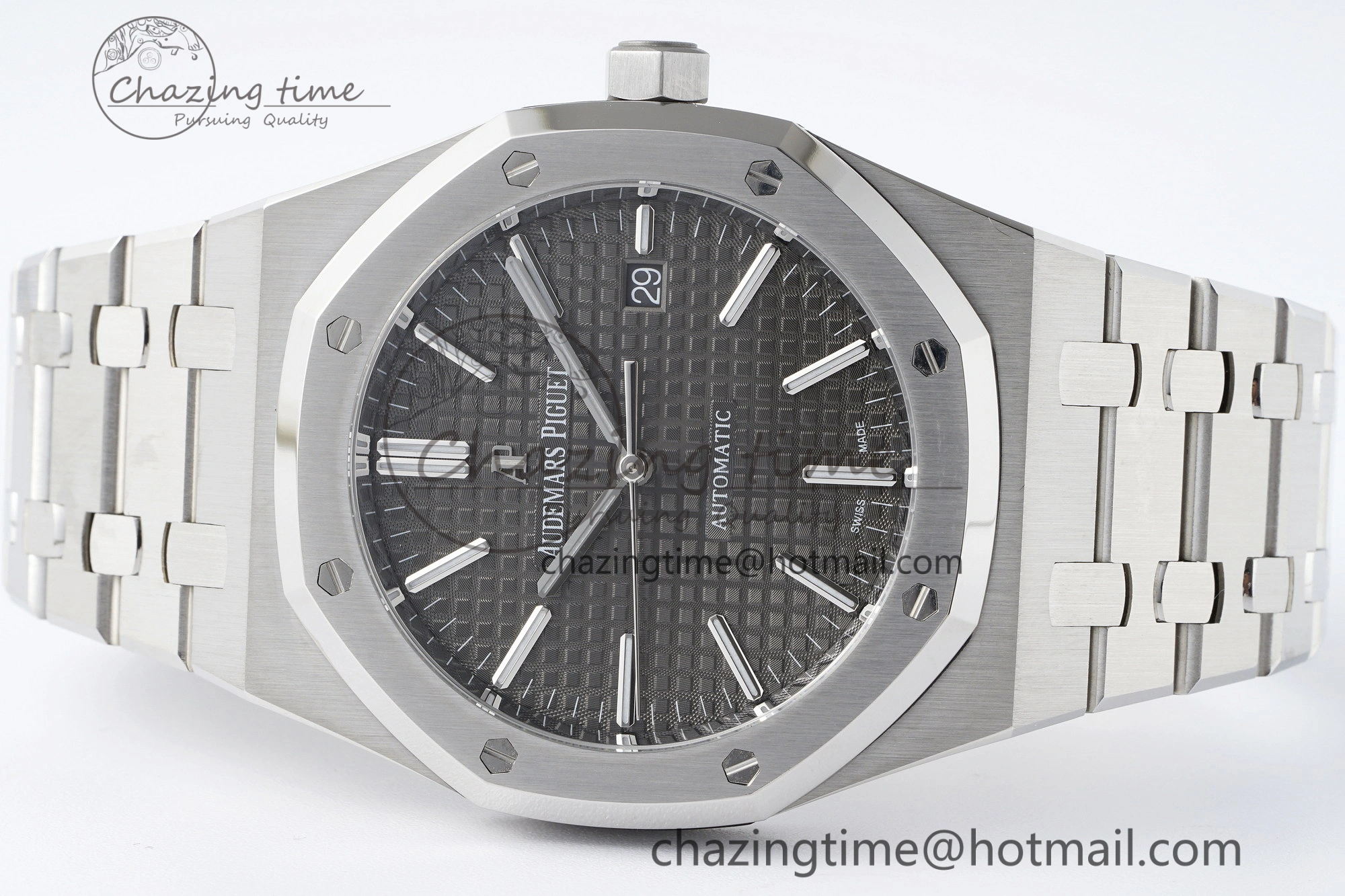RelaxedFit Royal Oak 41mm 15400 SS APSF 1:1 Best Edition Gray Textured Dial on SS Bracelet A3120 Super Clone V 4730