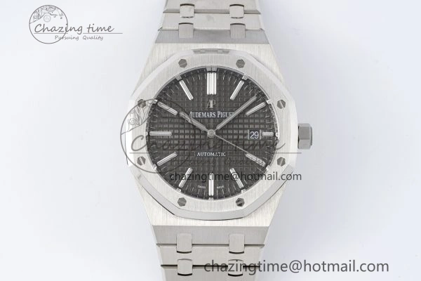RelaxedFit Royal Oak 41mm 15400 SS APSF 1:1 Best Edition Gray Textured Dial on SS Bracelet A3120 Super Clone V 4730