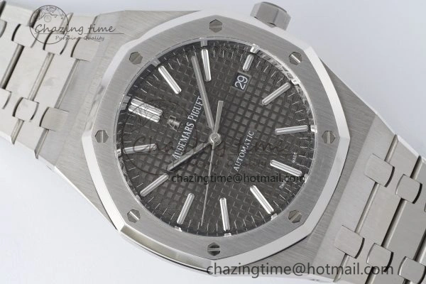 RelaxedFit Royal Oak 41mm 15400 SS APSF 1:1 Best Edition Gray Textured Dial on SS Bracelet A3120 Super Clone V 4730