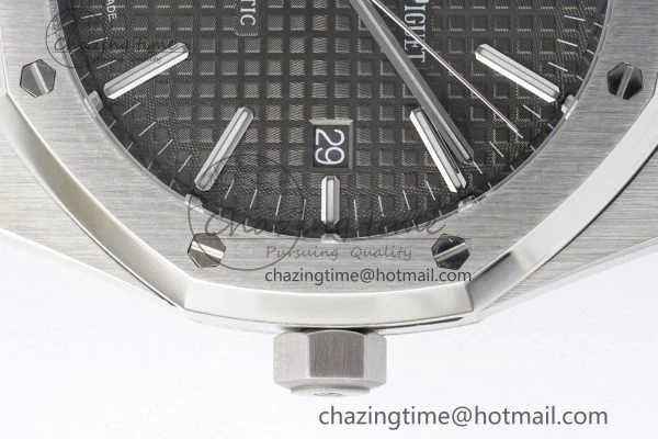 RelaxedFit Royal Oak 41mm 15400 SS APSF 1:1 Best Edition Gray Textured Dial on SS Bracelet A3120 Super Clone V 4730