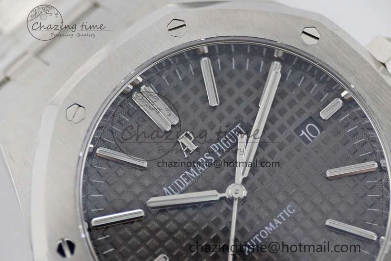 Royal Oak 41mm 15400 SS APSF 1:1 Best Edition Gray Textured Dial on SS Bracelet A3120 Super Clone Reliable 4777