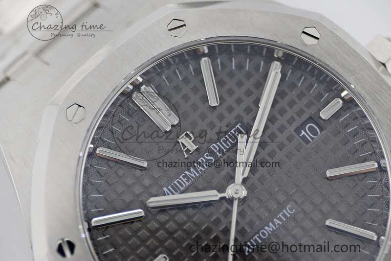 Royal Oak 41mm 15400 SS APSF 1:1 Best Edition Gray Textured Dial on SS Bracelet A3120 Super Clone Reliable 4777