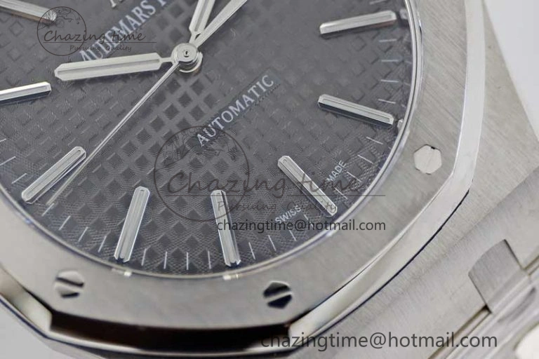 Royal Oak 41mm 15400 SS APSF 1:1 Best Edition Gray Textured Dial on SS Bracelet A3120 Super Clone Reliable 4777