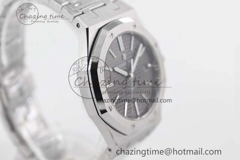 Royal Oak 41mm 15400 SS APSF 1:1 Best Edition Gray Textured Dial on SS Bracelet A3120 Super Clone Reliable 4777