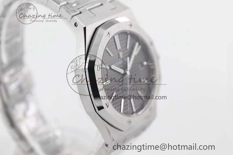 Royal Oak 41mm 15400 SS APSF 1:1 Best Edition Gray Textured Dial on SS Bracelet A3120 Super Clone Reliable 4777