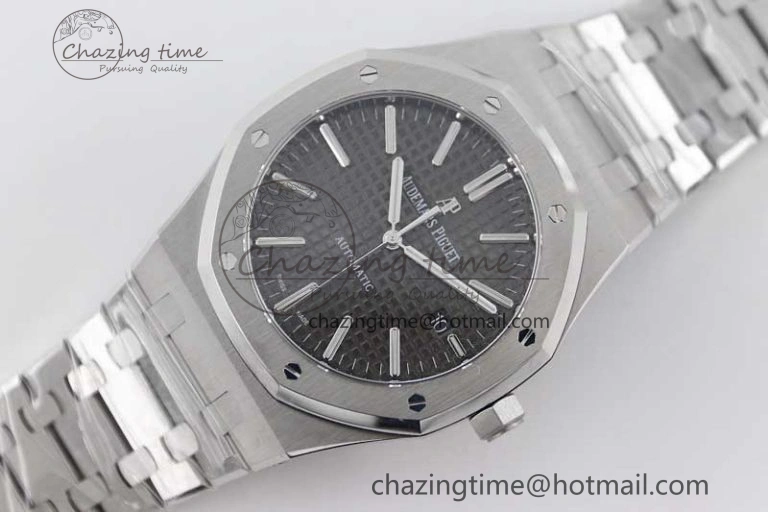 Royal Oak 41mm 15400 SS APSF 1:1 Best Edition Gray Textured Dial on SS Bracelet A3120 Super Clone Reliable 4777