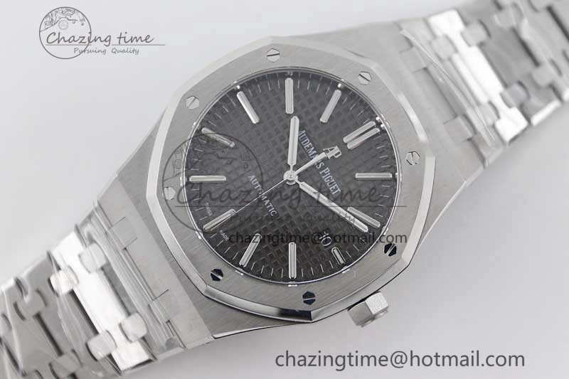 Royal Oak 41mm 15400 SS APSF 1:1 Best Edition Gray Textured Dial on SS Bracelet A3120 Super Clone Reliable 4777