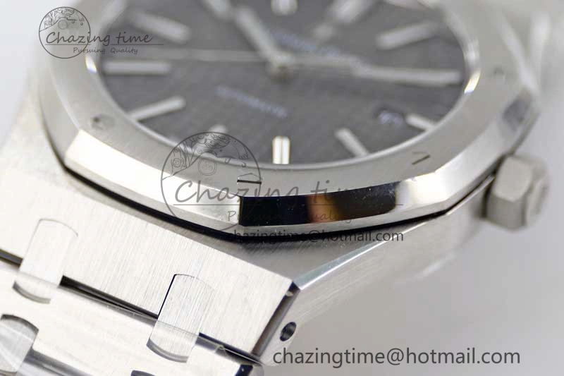 Royal Oak 41mm 15400 SS APSF 1:1 Best Edition Gray Textured Dial on SS Bracelet A3120 Super Clone Reliable 4777