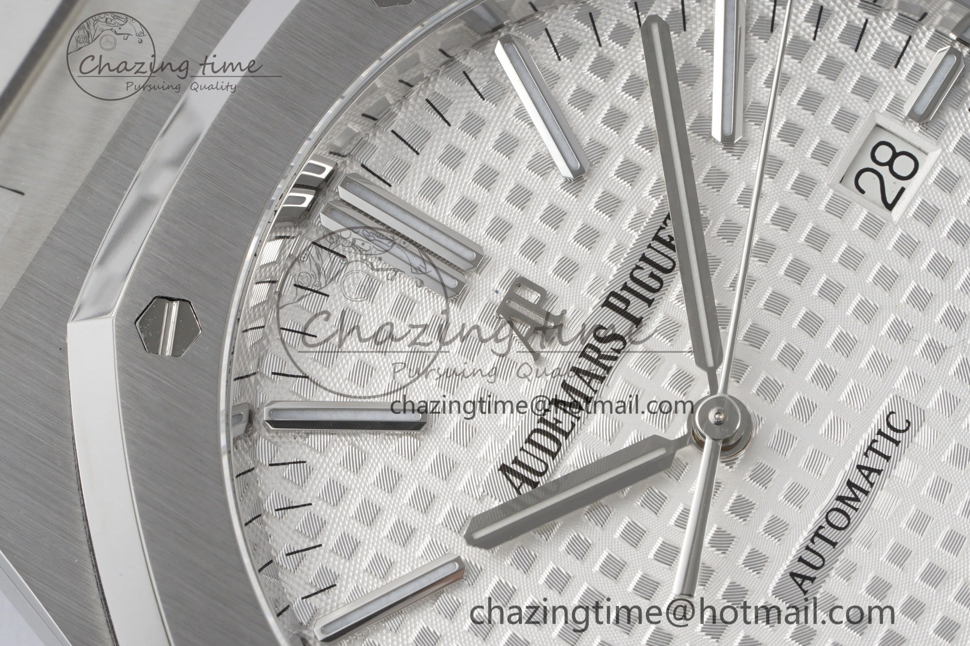 Cozy Royal Oak 41mm 15400 SS APSF 1:1 Best Edition White Textured Dial on SS Bracelet A3120 Super Clone V 4729