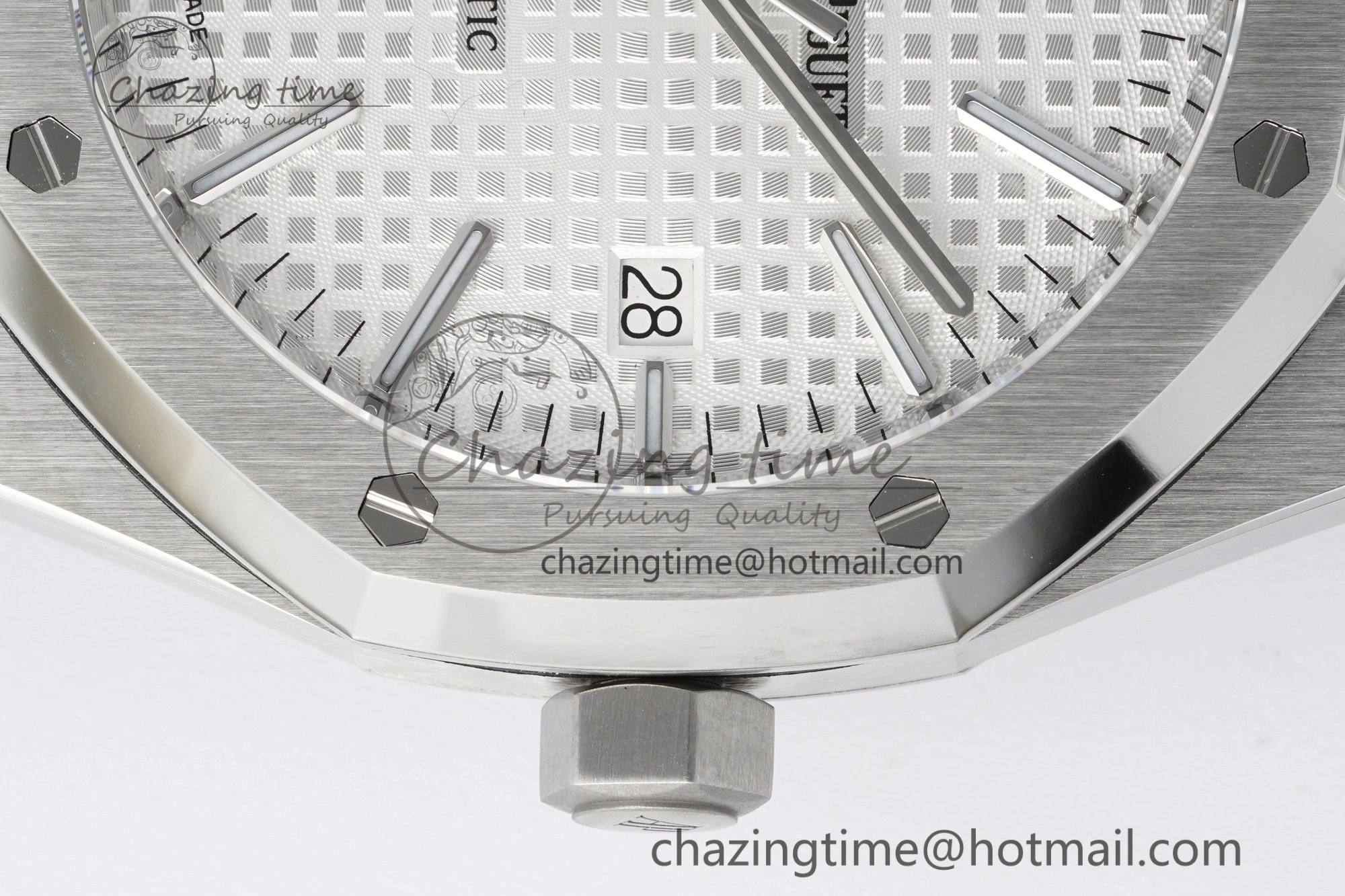 Cozy Royal Oak 41mm 15400 SS APSF 1:1 Best Edition White Textured Dial on SS Bracelet A3120 Super Clone V 4729
