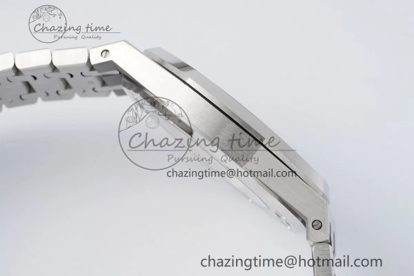 Cozy Royal Oak 41mm 15400 SS APSF 1:1 Best Edition White Textured Dial on SS Bracelet A3120 Super Clone V 4729
