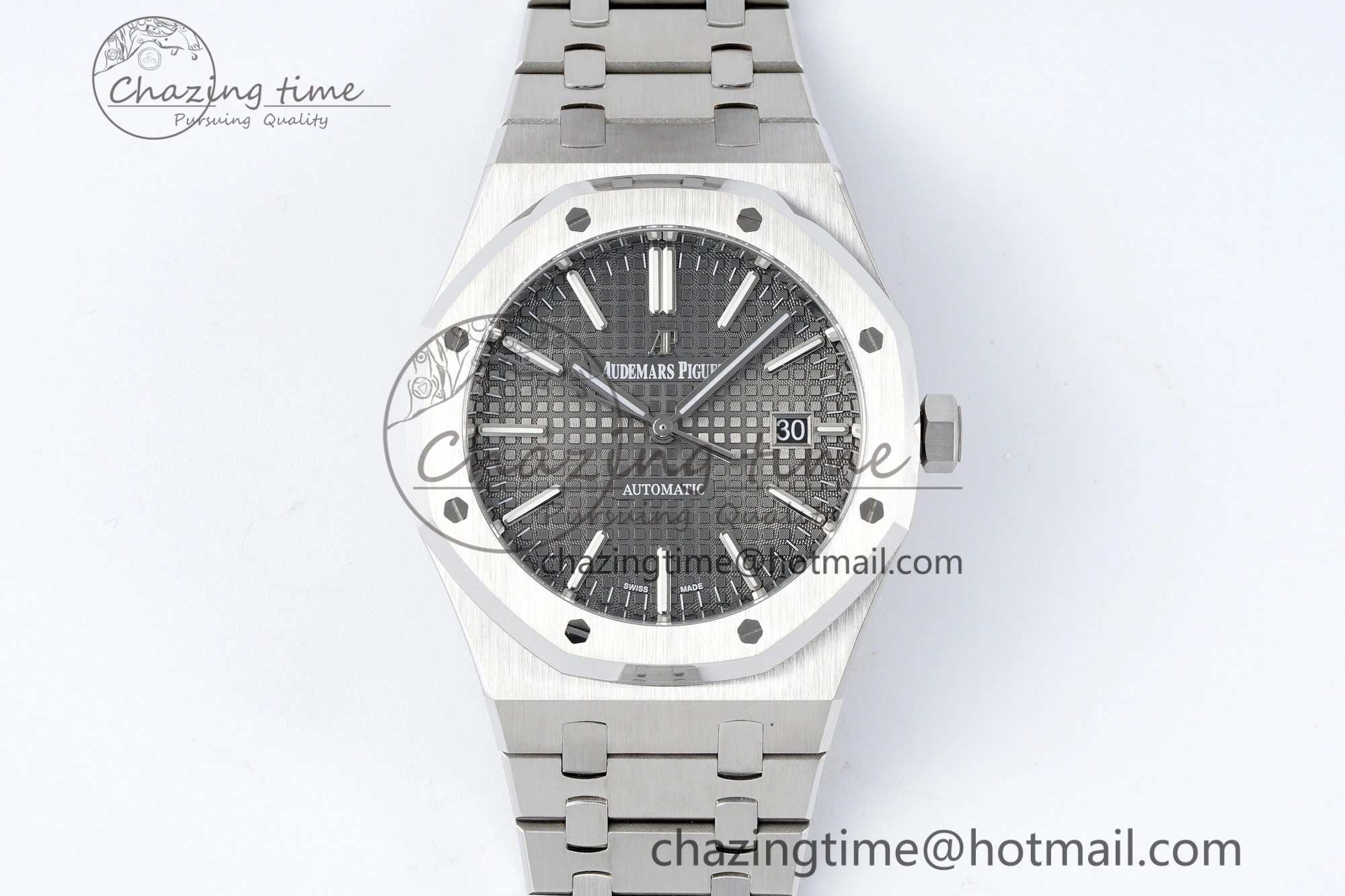 Royal Oak 41mm 15400 SS IPF 1:1 Best Edition Gray Textured Dial on SS Bracelet SA3120 Super Clone GoodFit 4666