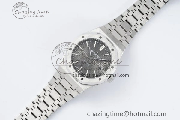 Royal Oak 41mm 15400 SS IPF 1:1 Best Edition Gray Textured Dial on SS Bracelet SA3120 Super Clone GoodFit 4666