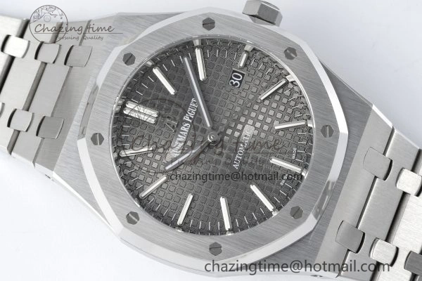 Royal Oak 41mm 15400 SS IPF 1:1 Best Edition Gray Textured Dial on SS Bracelet SA3120 Super Clone GoodFit 4666
