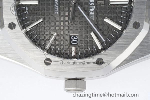Royal Oak 41mm 15400 SS IPF 1:1 Best Edition Gray Textured Dial on SS Bracelet SA3120 Super Clone GoodFit 4666