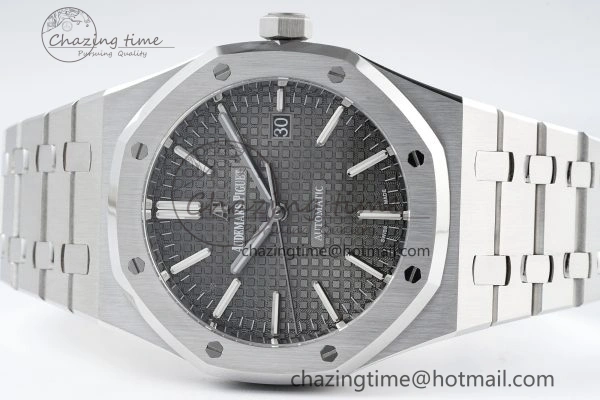 Royal Oak 41mm 15400 SS IPF 1:1 Best Edition Gray Textured Dial on SS Bracelet SA3120 Super Clone GoodFit 4666