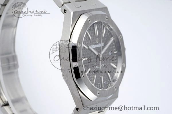Royal Oak 41mm 15400 SS IPF 1:1 Best Edition Gray Textured Dial on SS Bracelet SA3120 Super Clone GoodFit 4666