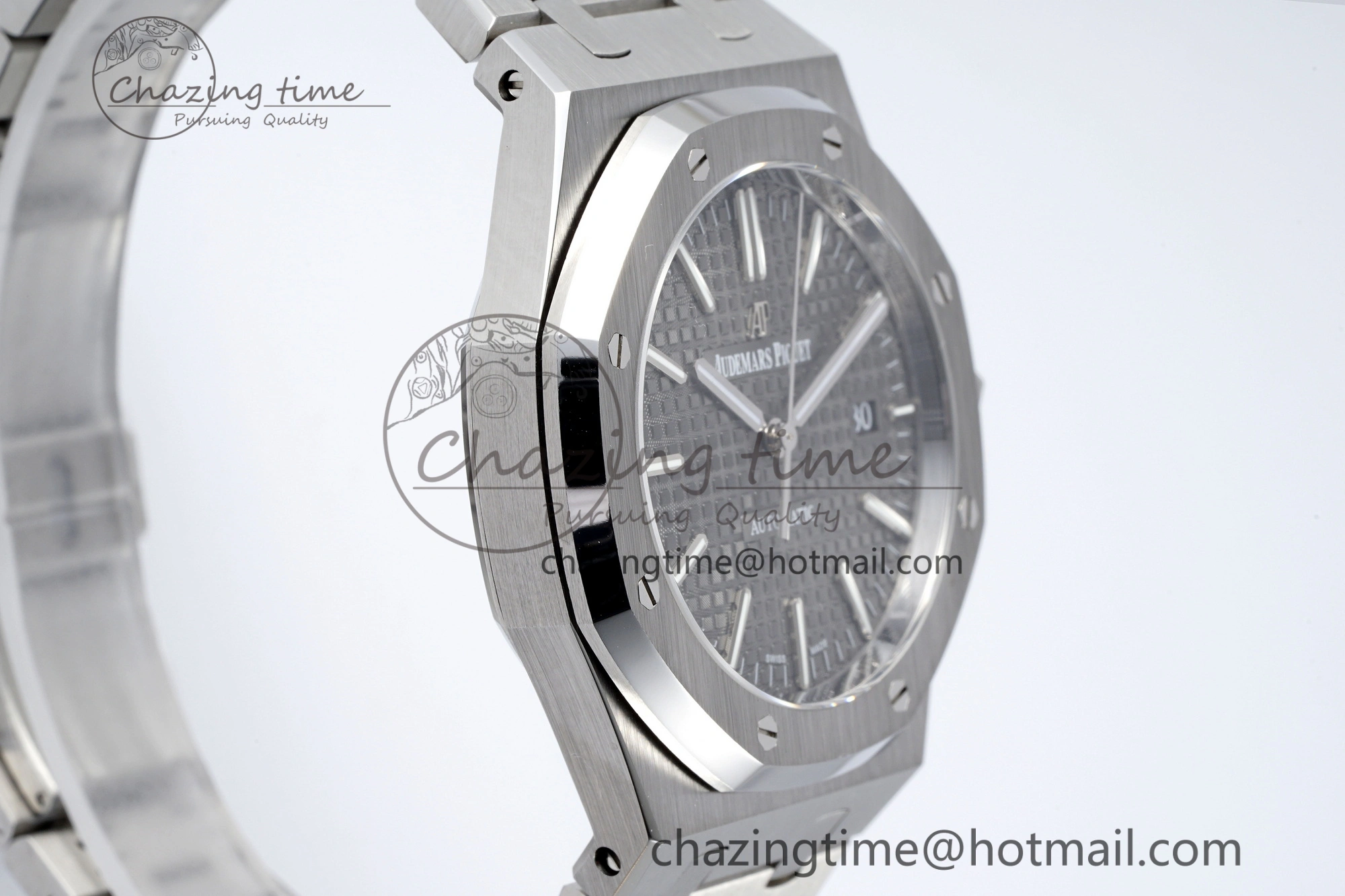 Royal Oak 41mm 15400 SS IPF 1:1 Best Edition Gray Textured Dial on SS Bracelet SA3120 Super Clone GoodFit 4666