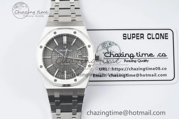 Royal Oak 41mm 15400 SS IPF 1:1 Best Edition Gray Textured Dial on SS Bracelet SA3120 Super Clone GoodFit 4666
