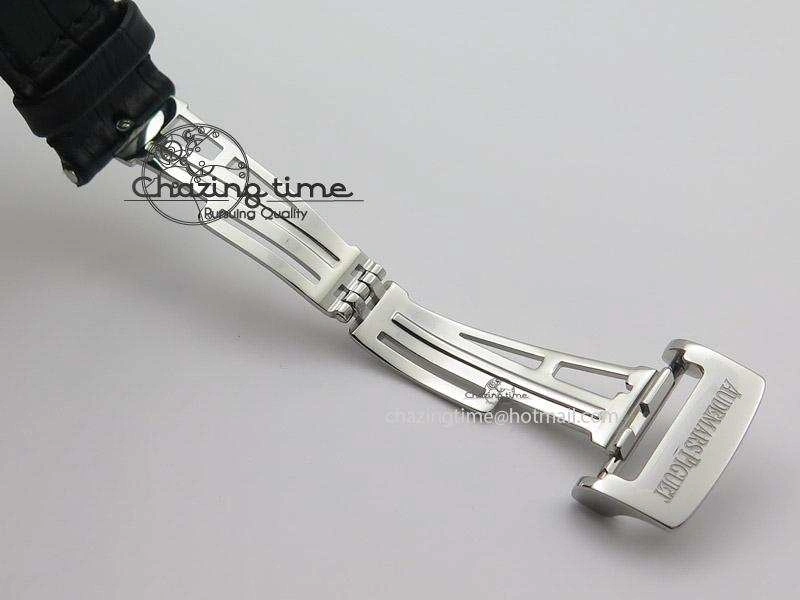 Royal Oak 41mm 15400 SS JF 1:1 Best Edition Black Dial On Black Leather Strap A Snug 5106