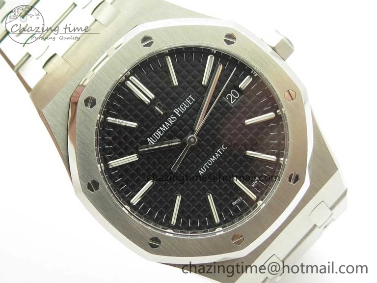 Royal Oak 41mm 15400 SS JF 1:1 Best Edition Black Textured Dial on SS Bracelet A3120 V SmartChoice 4890