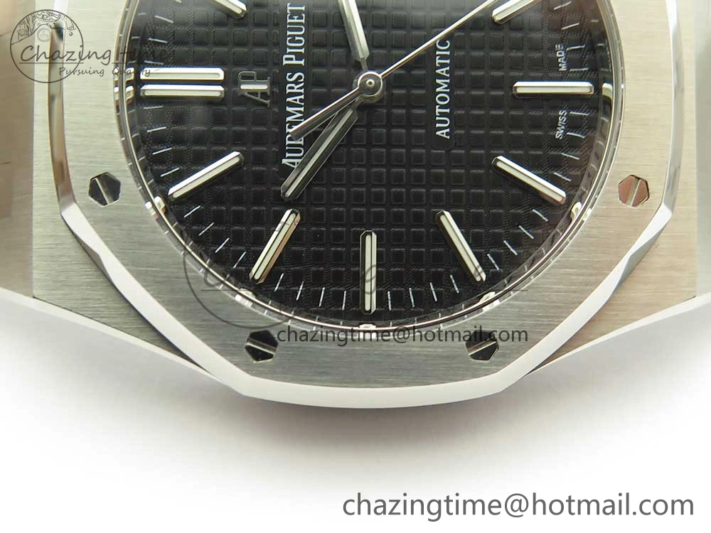 Royal Oak 41mm 15400 SS JF 1:1 Best Edition Black Textured Dial on SS Bracelet A3120 V SmartChoice 4890