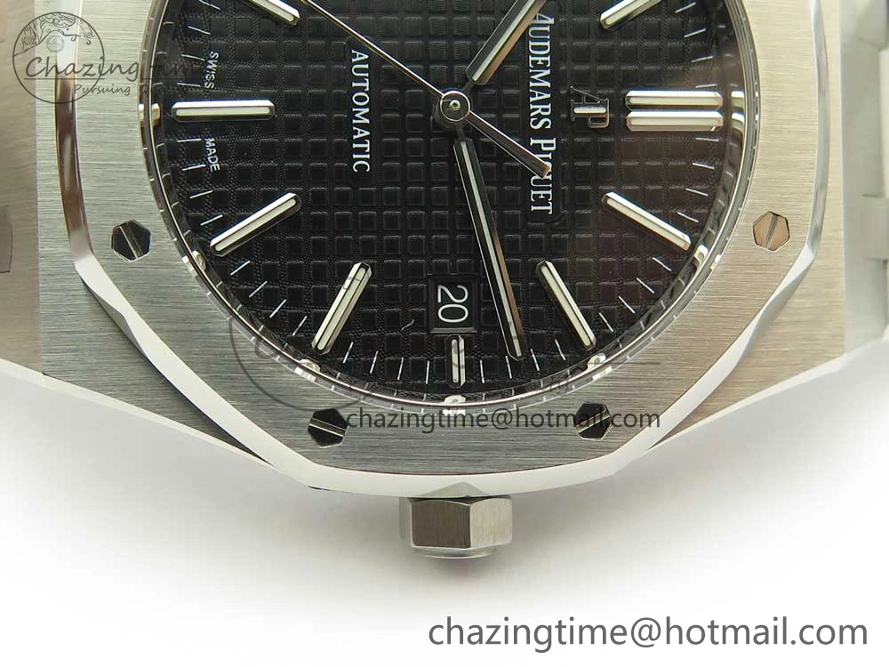 Royal Oak 41mm 15400 SS JF 1:1 Best Edition Black Textured Dial on SS Bracelet A3120 V SmartChoice 4890