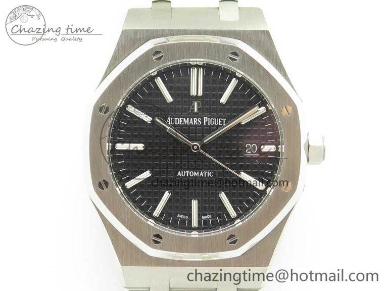 Royal Oak 41mm 15400 SS JF 1:1 Best Edition Black Textured Dial on SS Bracelet A3120 V SmartChoice 4890