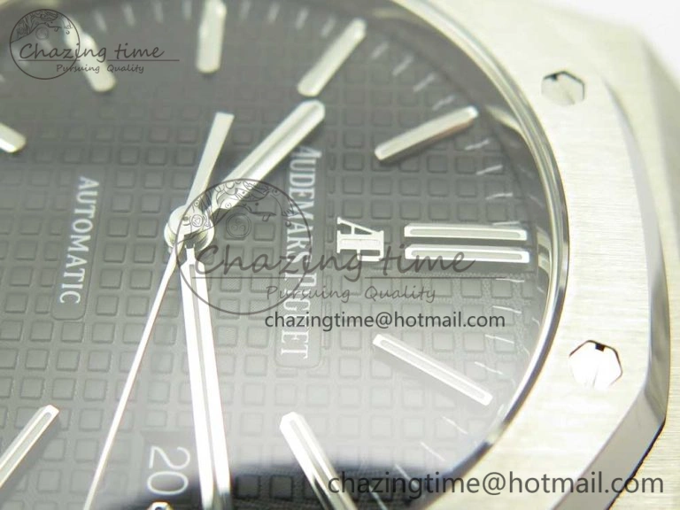 Royal Oak 41mm 15400 SS JF 1:1 Best Edition Black Textured Dial on SS Bracelet A3120 V SmartChoice 4890