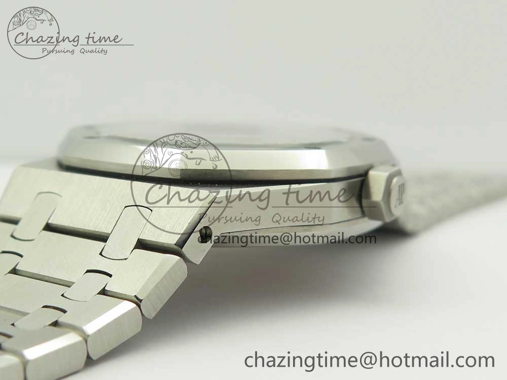 Royal Oak 41mm 15400 SS JF 1:1 Best Edition Black Textured Dial on SS Bracelet A3120 V SmartChoice 4890