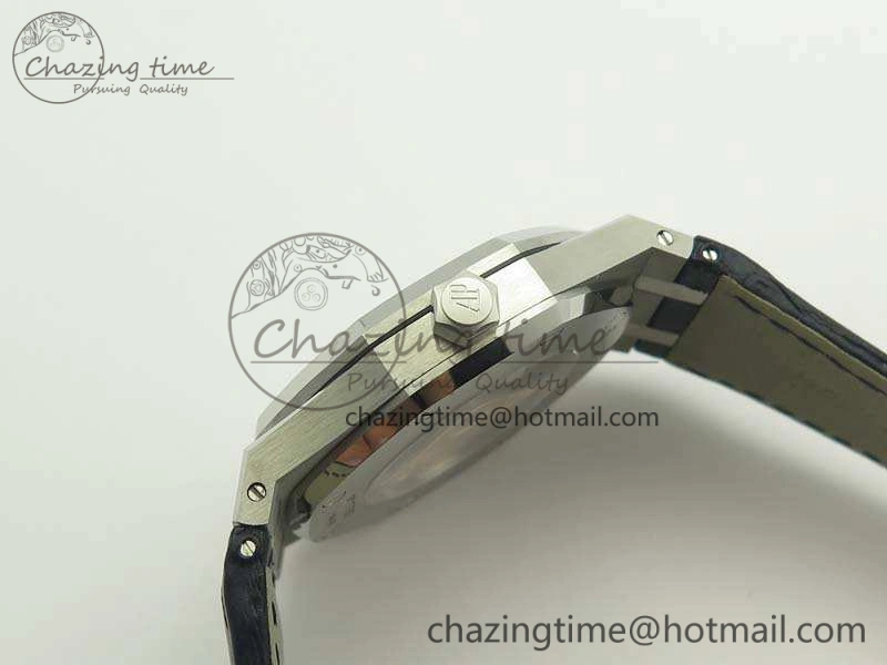 MultiPurpose Royal Oak 41mm 15400 SS JF 1:1 Best Edition Blue Textured Dial On Blue Leather Strap A3120 V 4966