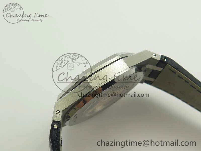 MultiPurpose Royal Oak 41mm 15400 SS JF 1:1 Best Edition Blue Textured Dial On Blue Leather Strap A3120 V 4966