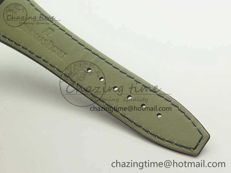 MultiPurpose Royal Oak 41mm 15400 SS JF 1:1 Best Edition Blue Textured Dial On Blue Leather Strap A3120 V 4966