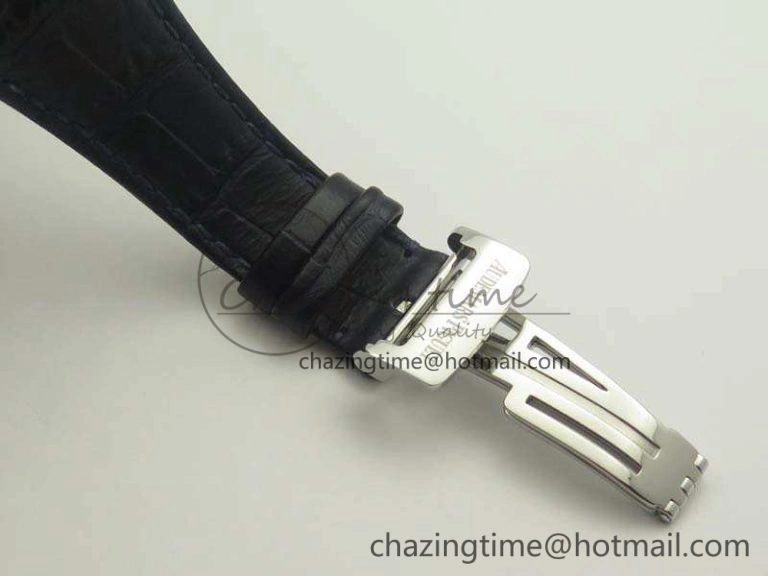 MultiPurpose Royal Oak 41mm 15400 SS JF 1:1 Best Edition Blue Textured Dial On Blue Leather Strap A3120 V 4966