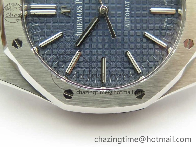 Royal Oak 41mm 15400 SS JF 1:1 Best Edition Blue Textured Dial on SS Bracelet A3120 V QuickDry 4889
