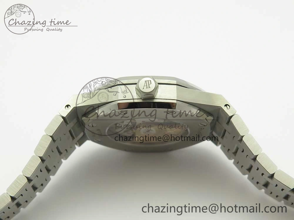 Royal Oak 41mm 15400 SS JF 1:1 Best Edition Blue Textured Dial on SS Bracelet A3120 V QuickDry 4889