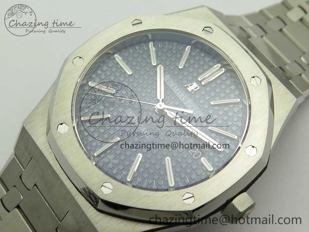 Royal Oak 41mm 15400 SS JF 1:1 Best Edition Blue Textured Dial on SS Bracelet A3120 V QuickDry 4889