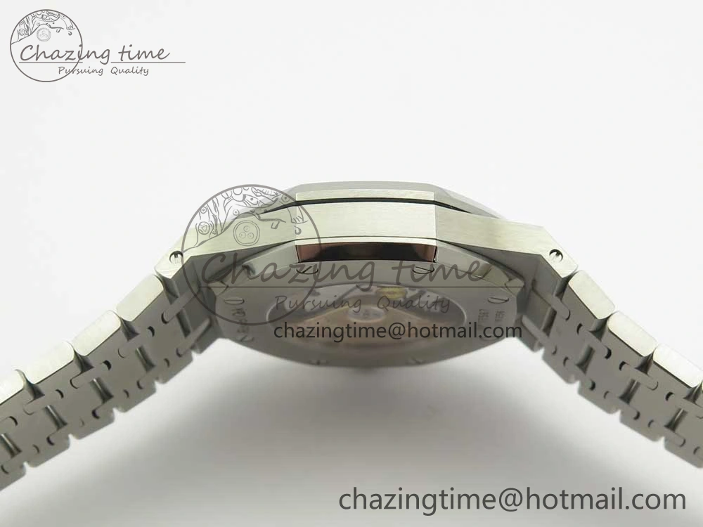 Royal Oak 41mm 15400 SS JF 1:1 Best Edition Gray Textured Dial on SS Bracelet A3120 V TravelReady 4881
