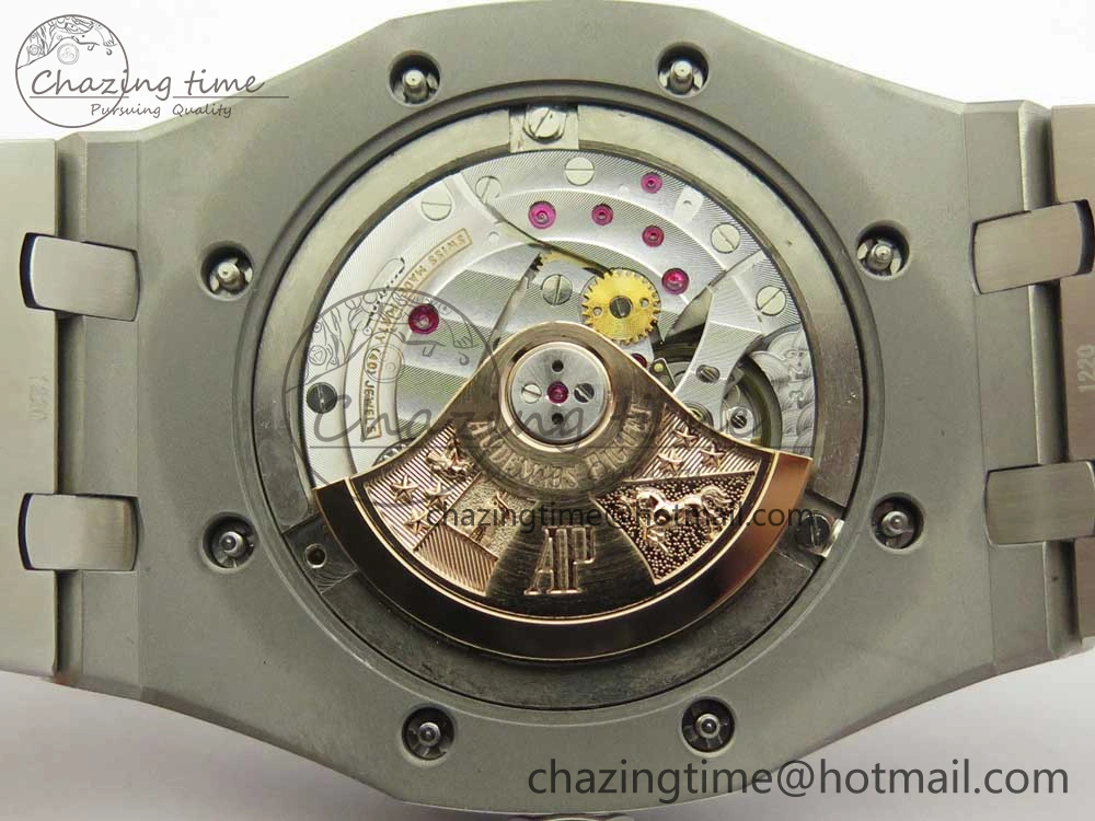 Royal Oak 41mm 15400 SS JF 1:1 Best Edition Gray Textured Dial on SS Bracelet A3120 V TravelReady 4881