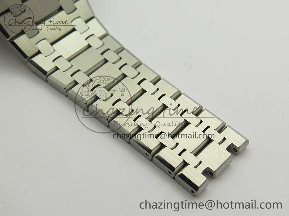 Royal Oak 41mm 15400 SS JF 1:1 Best Edition Gray Textured Dial on SS Bracelet A3120 V TravelReady 4881