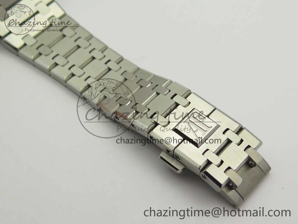 Royal Oak 41mm 15400 SS JF 1:1 Best Edition Gray Textured Dial on SS Bracelet A3120 V TravelReady 4881